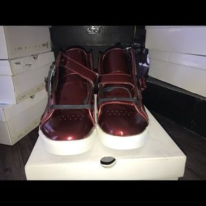 Burgundy Patent Trinity Skytops